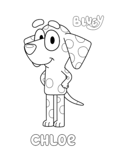 Bluey Chloe Kids Coloring Pages Pdf, Free Vectors File